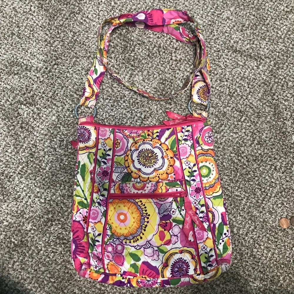 Pink & White Paisley Vera Bradley Purse Crossbody
